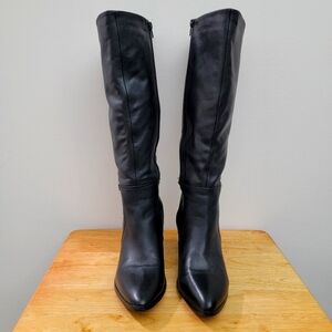 Bleecker & Bond "CLAUDIA" Black Leather Boot.